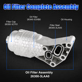 JDMSPEED 26300-3LAA0 Aluminum Engine Oil Filter Housing For Kia Hyundai Genesis Palisade