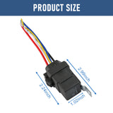 JDMSPEED 4x Heavy Duty 12V 40A Car Auto 5 Pins & Wire Relay Waterproof Plug Socket Set