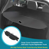 JDMSPEED Black Retractable Cargo Cover Luggage Shade For Toyota Highlander 2020-2024