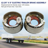 JDMSPEED 12-1/4x5" 12K 15K Electric Backing Plate Trailer Brake For Dexter 5" 23-442
