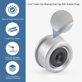 JDMSPEED 4x 2.44" Dexter EZ Lube Rubber Plug Dust Cap Grease Cover Trailer Axle Hub