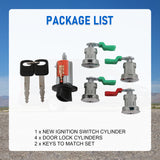 JDMSPEED Ignition Cylinder & 4 Door Lock Set For Ford Econoline Van E150 E350 E250 703369