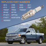 JDMSPEED 41-110 Iridium Spark Plugs & M8-48322 Spark Plug Wires for 5.3 6.0L 6.2L Chevy