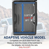 JDMSPEED 6.5FT Tri-Fold Hard Tonneau Cover For 2015-2024 Ford F-150 F150 Long Bed Truck