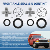 JDMSPEED Front Axle Seal and U Joints Kit For Ford F350 F250 Super Duty DANA 50 60 98-05