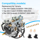 JDMSPEED Carburetor 5BN-14900-01-00 For Yamaha V-Star 650 Classic Custom Silverado XVS650