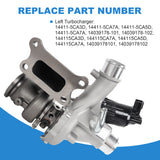 JDMSPEED Driver's Side Turbocharger NEW For INFINITI Q50 Q60 3.0L VR30DDTT 14411-5CA3D