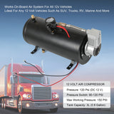 JDMSPEEDNEW AIR HORN AIR COMPRESSOR 12V TRUCK PICKUP ON BOARD W/ 3 LITER TANK 150PSI DC