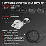 JDMSPEED Serpentine Belt Drive Component Kit Fit Ford Expedition F-150 Lincoln 2004-2006