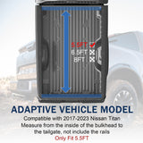 JDMSPEED Tonneau Cover Hard Tri-Fold Truck 67in Bed 5.5FT FRP Fits For Titan 2017-2024