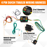 JDMSPEED 4-Way Flat Trailer Light Wiring Tow Harness For Toyota RAV4 Custom 2019-2024