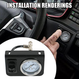 JDMSPEED NEW In Cab Single Air Gauge Control Kit For Air Suspension Kit w/ Paddle Switch