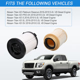 JDMSPEED GF419 & GF420 Fuel Filters Set For Titan XD 5.0l Diesel 16403-EZ41A EZ40A