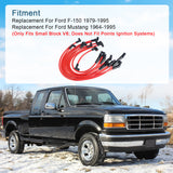 JDMSPEED 10.5 MM Red Racing Spark Plug Wire Kit Set For Mercury Lincoln Ford 5.0L 5.8L