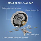 JDMSPEED For Kenworth Peterbilt 3 1/2" Course Thread 5.5 TPI Fuel Tank Locking Gas Cap