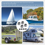 JDMSPEED 4X Trailer 1.98" Axle EZ Lube Grease Hub Cover Dust Cap Cup & Extra Rubber Plug