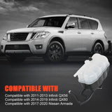 JDMSPEED RADIATOR RESERVOIR TANK 21710-1LA1A For Nissan VK56-DE VK56-VD QX56