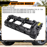 JDMSPEED Engine Valve Cover Kit 11127846359 Fit BMW S55 Engine M2 M3 M4 3.0L L6 Gas NEW
