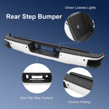 JDMSPEED Chrome Rear Bumper with Sensor Hole For Chevy Silverado 1500 2014-2018 GM1103175