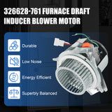 JDMSPEED HC21ZE125A Furnace Draft Inducer Motor Assembly Compatible with Carri 326628-761