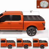 JDMSPEED 8FT Long Bed Hard 3-fold Tonneau Cover For 99-16 Ford F250 350 F550 Super Duty