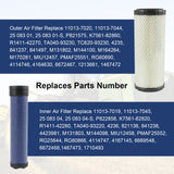 JDMSPEED Air Filter Set 11013-7019 For Kohler Kawasaki 11013-7020 2508301-S 2508304-S