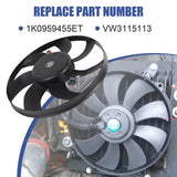 JDMSPEED NEW Electric Right Cooling Fan VW3115113 Assembly For Volkswagen Jetta 2005-2017