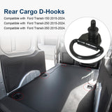 JDMSPEED For Ford Transit 150 250 350 Van 2015-2023 Black Cargo D-Hooks 3 Pair/Set of 6