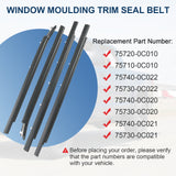JDMSPEED For Toyota Tundra 2000-2006 Double Cab Weatherstrip Outer Lower Window X4