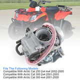 JDMSPEED Carburetor Kit For Arctic Cat 250 2002-2005 Arctic Cat 300 2001-2005 Carb