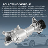 JDMSPEED Fits Mercedes-Benz C300 2.0L 2015-2018 NEW 2742000900 Engine Water Cooling Pump