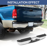JDMSPEED Rear Step Bumper W/o Park Sensor Holes Chrome For 1999-2007 Ford F-250 F-350