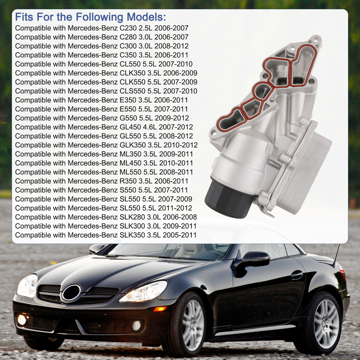 Oil Filter Housing With Oil Cooler Compatible With Mercedes Benz | Desertcart Oil Filter Housing With Oil Cooler Compatible With Mercedes Benz | Desertcart