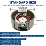 JDMSPEED 12-1/4x5" 12K 15K Electric Backing Plate Trailer Brake For Dexter 5" 23-442
