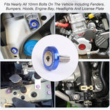 JDMSPEED New 20pcs Universal Blue Color Aluminum Fender Washer Engine Bay Dress Up Kit