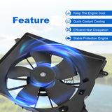 JDMSPEED Radiator Cooling Fan LH Driver Side HO3115155 For 2010-2016 Honda CR-V CRV 2.4L
