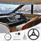 JDMSPEED 10 Feet Boat Rotary Steering System Outboard Kit Marine With 13.5" Wheel SS13710
