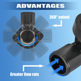 JDMSPEED Black Water Neck 90 1.5" Billet Swivel Thermostat Housings Fits For GM LS Engine