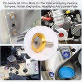JDMSPEED 20pcs Gold Billet Aluminum Fender/Bolt Engine Bay Dress Up/Bumper Washer Kit