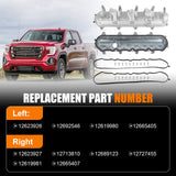 JDMSPEED 2x Valve Cover W/ Gasket For Chevrolet Silverado 1500 2014-2020 Tahoe Aluminum