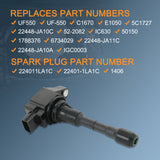 JDMSPEED 6X Ignition coil Iridium spark plug For Infiniti G25 Nissan Maxima 3.5 V6 UF550