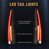 JDMSPEED New Pair LED Tail Lights Rear Lamps For GMC Yukon 2015-2018 2019 2020 Yukon XL