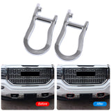 JDMSPEED 2X Fits 2007-2019 Chevrolet Silverado GMC Sierra 1500 Chrome Tow Hooks 84072462