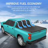 JDMSPEED Soft 4-Fold Tonneau Cover 6.5Ft Bed Fits For Chevy Silverado 2007-13 GMC Sierra