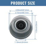 JDMSPEED 2PCS 2.71-2.72 Trailer Axle Dust Cap Cup Grease Cover RV Camper EZ Lube