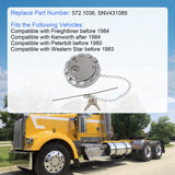 JDMSPEED For Kenworth Peterbilt 3 1/2" Course Thread 5.5 TPI Fuel Tank Locking Gas Cap
