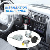 JDMSPEED Ignition Switch & Door Lock Cylinder With Same Key For Toyota Tacoma 1995-2003