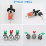JDMSPEED For Ford Ignition Switch Lock Cylinder + (3) Door Lock Cylinder W/2 Logo Keys