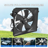 JDMSPEED NEW Left Side Engine Radiator Cooling Fan Black Fits 2007-2009 Honda CRV 2.4L