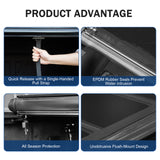 JDMSPEED Low Profile Hard 3 Fold Tri Fold Tonneau Cover 5.7FT For Ram 2019-2025